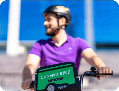 Person riding careem bike